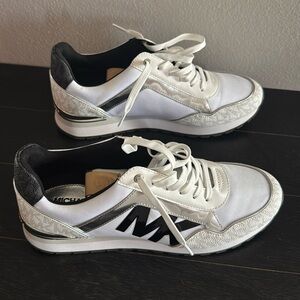 Michael Kors White and Black Athletic Shoes